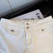 White High Waisted Skinny Denim Shorts for Women Sexy Slim Fit Stretchy Straight Leg Casual Spring/Summer Decorative Pocket_mkmklike.com
