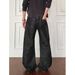 Men's Clothing Redline Men's Raw Denim Jeans Cleanfit Black Flared Pants Loose Fit Wide Leg Straight Cut For Formal & Casual_mkmklike.com
