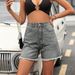 Women's Clothing New Denim Shorts Casual High Waist Loose Slim Pants_mkmklike.com