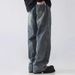 American Pocket Tooling Jeans Men's Straight Loose Wide-leg Washed Retro Pants Trendy Versatile Casual Trousers_mkmklike.com