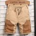 Men's Premium American Workwear Denim Shorts - 5"/7" Length Washed Cotton Cargo Shorts With Anti-Wrinkle Finish (Light Brown, Straight Fit)_mkmklike.com