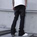 HME Men's Slim Fit Jeans Fleece Lined Thickened Frayed Edges High Street Style Slightly Flared Pants European American Cross Border TikTok_mkmklike.com