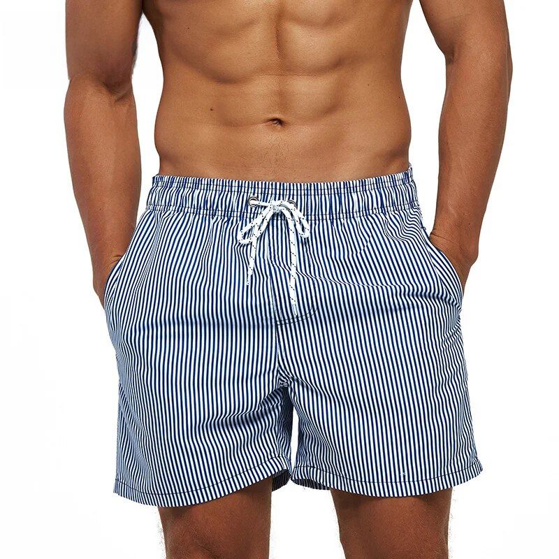 Printed shorts summer quick drying casual men's beach pants loose sports vacation_mkmklike.com