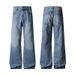 Men's High Street Bootcut Jeans – Vintage Washed Relaxed Fit Denim Pants With Slight Flare (S-XXXXL)_mkmklike.com