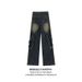 Splicing Jeans Men's Spring And Summer Wide-leg Drape Loose Straight Pants Niche Design High-end American High Street_mkmklike.com