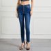Women's Clothing Jeans Slim High Waist High Elastic Multi Button Skinny Trousers Large Size Women's Pants_mkmklike.com
