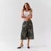 Women's Cargo Denim Capri Pants, Military Camo Print Straight Leg Cropped Jeans With Multiple Pockets, Retro American Style Casual Trousers_mkmklike.com