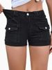 K New Denim Stretch Women's Multi Pocket Denim Shorts_mkmklike.com