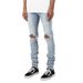 Stretchy European And American Fashion Trendy Brand Personality Ripped Slim Fit Skinny Men's Jeans_mkmklike.com