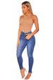 Low-Rise Women's Skinny Jeans - High Stretch Bootcut Denim Pants With Butt-Lifting Fit, Dark & Light Blue Wash (S-2XL)_mkmklike.com