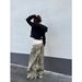 Retro American Letter Print Camouflage Casual Pants Straight Wide Leg Versatile Jeans for Men And Women Instagram Style_mkmklike.com