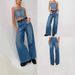 Women's Clothing Retro Wide Leg High Waist Loose Slim Straight Street Jeans_mkmklike.com