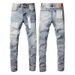 Unisex Cleanfit Stacked Flared Jeans, Light Blue Horizontal Fade And Whisker, Breathable Summer_mkmklike.com