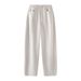 Women's Clothing Spring High Waist Loose Wide Leg Curved Casual Pants Long Sickle Pants_mkmklike.com