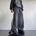 Men's Vintage Stripe Jeans – High Street Washed Straight-Leg Denim Pants (S-Xxl, Black) Relaxed Straight Fit_mkmklike.com