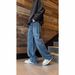 Retro Straight Leg Brown Patchwork Cargo Pants Unisex Casual Jeans Unique Design American Style Factory Direct Sales_mkmklike.com