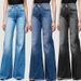 Women's Clothing Women's Jeans Slim Slim Bell Bottom Denim Trousers For Women_mkmklike.com
