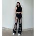 Hong Kong Style Distressed Jeans For Women Summer Straight Wide-Leg Floor-Length Loose Slimming Trendy Pants Ins_mkmklike.com