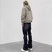High Street Distressed Washed Wide-Leg Flare Jeans Men's Oversized Boyfriend Fit Paint Splatter Whisker Details_mkmklike.com