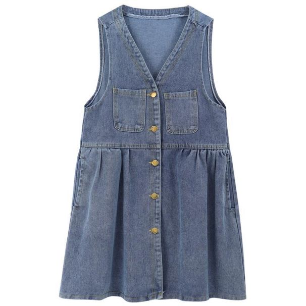 K Cowboy Shoulder Strap Dress, Female Design Sense, Niche, Slimming, Sleeveless Camisole Vest Skirt, Short Skirt_mkmklike.com