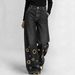 High-Waisted Loose-Fitting Cutout Jeans For Women Trousers With Hollowed Out Metallic Eyelets_mkmklike.com
