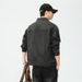 High End Gray Denim Men's Autumn New Line Loose Jacket American Plus Size Top_mkmklike.com