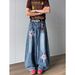 American Three-dimensional Star Jeans Men's And Women's Design Sense Loose Straight Wide-leg Pants Loose Lazy Casual Overalls_mkmklike.com