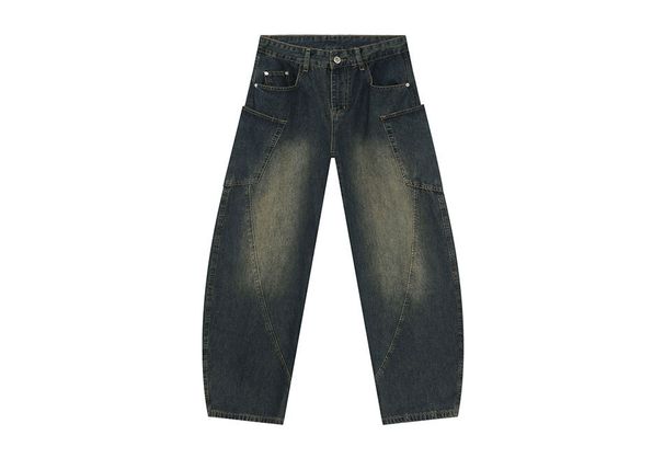 EF JEANS | 2025 Spring New American Structural Split Line Stereo Scimitar Jeans Large Pocket Tooling_mkmklike.com