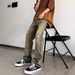 Men's Retro High Street Washed Distressed Ripped Jeans Cleanfit Loose Fit Straight Leg Trendy Casual Normcore_mkmklike.com