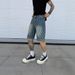 Men's Summer Jacquard Denim Shorts Casual Straight Fit Five-Point Shorts With Premium Texture Breathable Cotton Blend_mkmklike.com