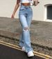 Women's Clothing Ripped Slim Fit Flared Jeans_mkmklike.com