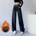 Women's Clothing New Wide Leg Jeans For Women Large Size High Waist Casual Loose Wide Leg Straight Floor Length Pants For Women_mkmklike.com