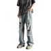 Men's Clothing Straight Wide Leg Pants Loose And Trendy Overalls_mkmklike.com