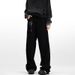 Men's Clothing Vintage Embroidered Straight Leg Jeans For Men & Women - Classic Black Denim Pants With Retro Stitching, Comfortable Cotton Fabric_mkmklike.com