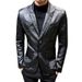 Men's Clothing Leather Suit Autumn New Casual Jacket Style Slim Lapel Leather Suit Leather Jacket Men's_mkmklike.com