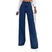 Vintage High-Waisted Straight Leg Jeans For Women – Classic Blue Denim Pants (XS-XXL, No Belt Needed)_mkmklike.com