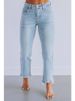 K New Women's Micro Flared Denim Cropped Pants With Raised Hips And Wide Legs For Slimming Effect_mkmklike.com