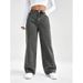 Classic American Washed Jeans – High Waist Straight Leg Comfort Stretch Denim Pants For Women_mkmklike.com
