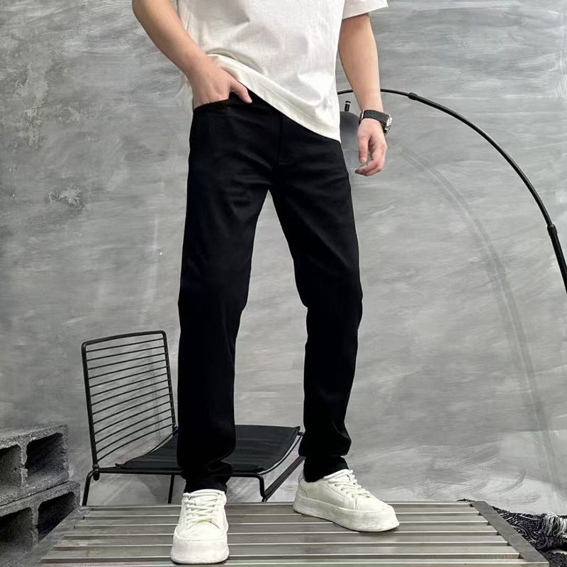 Men's Slim Fit Straight Leg Jeans Dropshipping Available Straight Slim Trousers_mkmklike.com