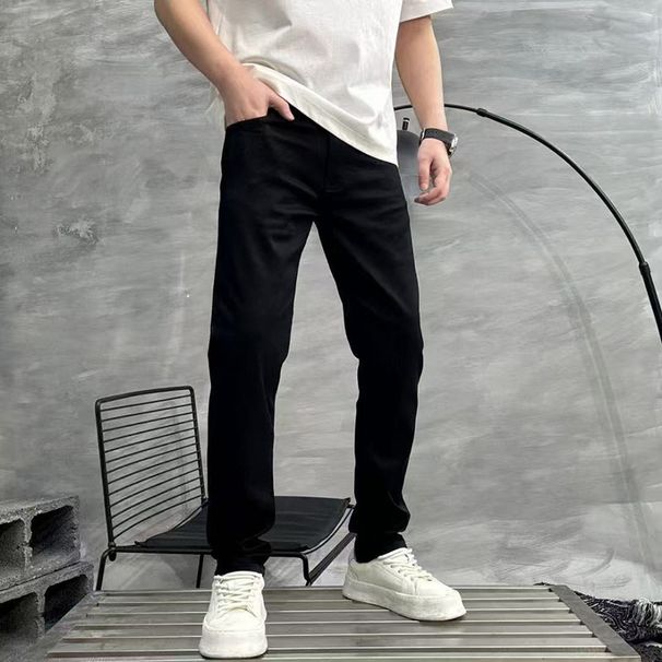 Men's Slim Fit Straight Leg Jeans Dropshipping Available Straight Slim Trousers_mkmklike.com