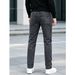 Men's Stretch Slim Fit Straight Leg Jeans High Street Style Elegant Basic Business Trendy Trousers_mkmklike.com