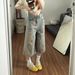 Vintage Bear Embroidery Distressed Jeans For Women – Summer Loose Fit Cropped Denim Pants (Blue, S-5XL, Plus Size & Petite Friendly)_mkmklike.com