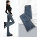 Women's Clothing Flared Jeans High Waist Vintage Denim Pants Slim Fit Retro Bootcut Style For Petite & Tall_mkmklike.com