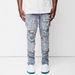 Suitable For All Seasons Slim Fit Ripped Skinny New Men's Painted Jeans_mkmklike.com