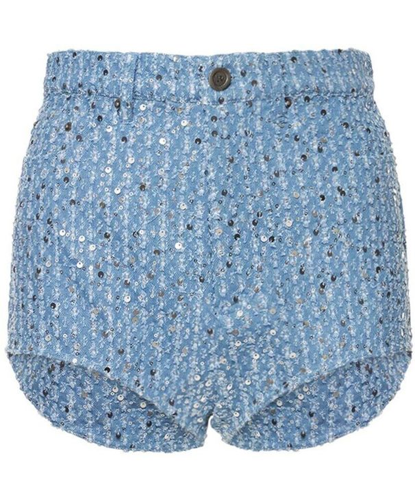 Women's internet celebrity denim sequined jacket short coat suit_mkmklike.com