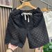 Men's Fashion White Casual Denim Shorts Jacquard Loose Fit 5-Pocket Cargo Summer Streetwear_mkmklike.com