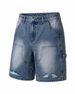 Men's Summer Denim Shorts Trendy Distressed Loose Fit Casual Five Point Versatile Pants Men's Clothing_mkmklike.com