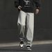 Men's Distressed Straight-Leg Jeans – Korean Streetwear Style, Relaxed Fit, Vintage Wash, Wide-Leg Casual Denim Pants (Fall, Urban Fashion)_mkmklike.com