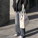 Distressed Washed Straight-Leg Jeans For Men - Vintage Denim Pants With Cleanfit Style, Oversized & Long-Length For Casual & Streetwear_mkmklike.com