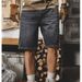 Men's Washed Workwear Denim Shorts Summer Thin Mid-Length Loose Straight Sports Pants American Street Versatile_mkmklike.com